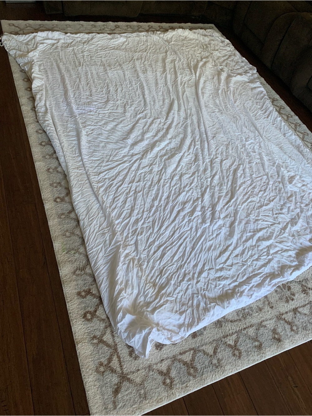 Pottery Barn White Ivory Duvet Cover 108x92 inches 100% Tencel Lyocell